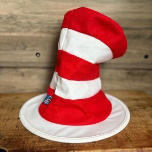 Dr. Seuss Red & White Striped Cat in the Hat Tall Kids Hat preworn w/ blemishes